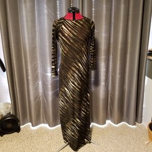 Maxi Animal Print Sleeveless Dress with Bolero